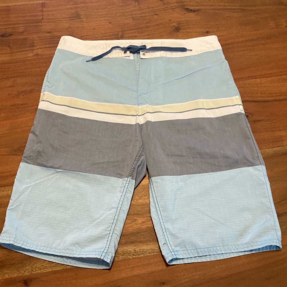 Boy’s Blue and Gray Swim Board Shorts or Trunks